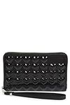 Marc Jacobs Embossed Heart Leather Smartphone Wallet - Black