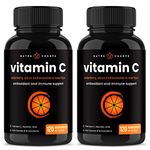 (2 Pack) Vitamin C Capsules | 240 Vegan Capsules | 500mg Vitamin C Per Capsule Enhanced with Elderberry, Citrus Bioflavonoids & Rose Hips | Antioxidant Supplement for Overall Health & Immune Support