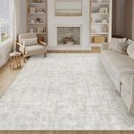 PureCozy Rugs Living Room Beige Grey Area Rug 240x300cm Bedroom Washable Non Slip Large Boho Abstract Neutral Carpet Lounge Dining Room Office Low Pile Soft Carpets