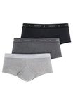 Jockey UK Classic Cotton Rib Y-Front Brief 3-Pack in Black Grey Mix, Size 34