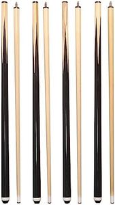 Pool Sticks 2-Piece 58 Inch Wooden Billiard Cue Hard Wood Pool Cues 19-21 oz Economic Cues Good for House and Bar Use American Pool Game Practice Cues for Begginer Starters, Set of 4