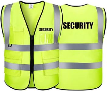 High Visibility Safety Vest Class 2 ANSI Reflective Security Guard Vest Event Security Vest For Mall School Safety Bouncer