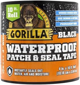 Gorilla Waterproof Patch & Seal Tape 4" x 10' Black, (Pack of 1)