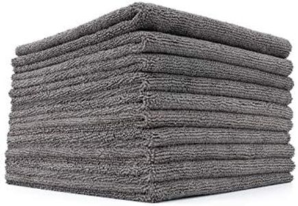 (10-Pack) The RAG Company 16 in. x 16 in. Professional Edgeless 365 GSM Premium 70/30 Blend Metal Polishing & Detailing Microfiber Towels The Miner