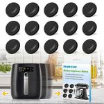 Kitchen Appliance Sliders, 16pcs Self Adhesive Small Appliance Sliders Teflon Easy Sliders Appliance Mover for Countertop Appliance Stand Mixer, Coffee Maker, Air Fryer, Pressure Cooker (Black)