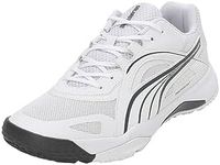 PUMA Unisex Solarstrike II Indoor Trainers, Puma White Shadow Grey, 6 US