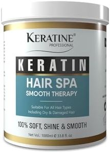 KERATINE PROFESSIONAL Premium Keratin Hair Spa Smooth Therapy | 100% Soft, Shine & Hair Repair | Infused With Brazilian Nut And Keratin | Treatment Protein Spa - Conditioning For Dry Damaged,1 Count