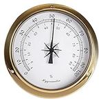 115mm Wall Mounted Thermometer Hygrometer Barometer Watch Tidal Clock Weather Station Indoor Outdoor mini hygrometer