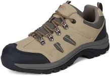 CC-Los Men's Hiking Shoes Lightweight Comfortable Working Sneakers for Men Tan 7