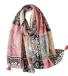 FAIRYGATE Ladies Scarves Paisley Scarfs for Women Sale Vintage Soft Warm Large Tassel Shawl Wrap Friendship Gifts for Her 56005