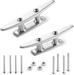 ZOMCHAIN Boat Cleat Open Base Boat Cleat, Dock Cleat All 316 Stainless Steel Boat Mooring Accessories, Include Installation Accessories Screws (6 inch -2PCS)