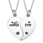 Yonhon Mother Son Necklace Set for 2, Mom Son Matching Necklace for 2