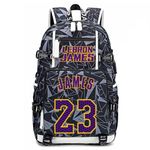 Basketball Player Star James Multifunction Backpack Travel Student Backpack Fans Bookbag For Men Women (G-Pattern 2)