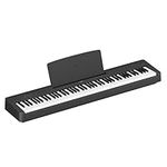 Yamaha P-145 Digital Piano with 88 Graded Hammer Compact Keys and 10 Instrumental Voices, Lightweight and Portable, Black