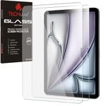 TECHGEAR iPad Air 13 inch 2024 (2 Pack) Tempered Glass Screen Protectors [9H Toughness] [HD Clarity] [Scratch-Resistant] [No-Bubble] Made For Apple iPad Air 13" (M2)