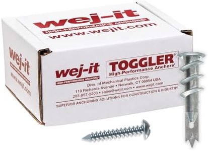 Wej-It Self-Drilling Drywall Anchors - Industrial Quality Screw & Wallplug Kit - Quick & Easy Wall Fastening & Mounting - 200 Pcs (100 Anchors and 100 Screws) (zinc)