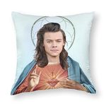 Heqiafan Throw Pillow Cover Cozy Square Pillow Case Home Decorative for Bed Couch Harry Sofa Living Room Cushion Cover 18inch X 18inch