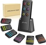 Key Finders,Findkey Remote Finder Wireless Item Rf Locator Make Noise,1 Transmitter 6 Receivers w 131ft Working Range,Anti Lost Tag Key Wallet Pet Tracker w 12 pcs Key Rings,Stickers