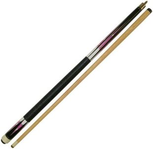 Iszy Hardwood Maple Pool Cue Billiard Stick (2-Piece), Pink/Black, 20-Ounce x 58-Inch