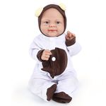 Vollence 18 inch Full Silicone Reborn Doll Lifelike Silicone Baby Dolls Not Vinyl Dolls Realistic Newborn Full Silicone Doll Soft Body Waterproof Silicone Doll Stress relief toys - Girl