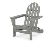 Polywood AD5030GY Classic Folding Adirondack, Slate Grey