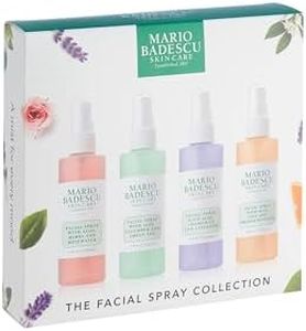 Mario Badescu Facial Spray Collection with Rose Water, Cucumber, Lavender and Orange Blossom, Multi-Purpose Cooling and Hydrating Face Mist for All Skin Types, Dewy Finish, 4 Fl Oz (Pack of 4)