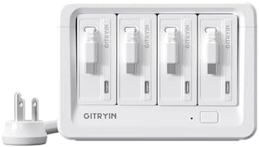 Gitryin 4 65W Type-C Retractable Wall Chargers and 1 Power Strip, 12-in-1 Desktop Charging Station