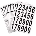 Outus 240 Pieces 10 Sheets Numbers Stickers Mailbox Numbers Self Adhesive Vinyl Numbers for Residence and Mailbox Signs (2 Inch, Black on White)