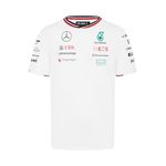 Mercedes AMG Petronas F1 Men's 2024 Team Driver Tshirt, White, Medium