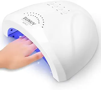 UV LED Nail Lamp, SUNUV Gel Light for Nail Polish 48W UV Dryer with 3 Timers SUNone White