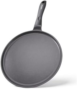 JEETEE Nonstick Crepe Pan, 11 Inch Titanium Pancake Pan, Healthy Non-Toxic Flat Tawa Dosa Tortilla Pan for All Stovetops including Induction, PTFE & PFOA Free