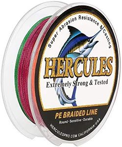 Hercules Super Strong 100M 109 Yards Braided Fishing Line 30 LB Test for Saltwater Freshwater PE Braid Fish Lines 4 Strands - Multicolor, 30LB (13.6KG), 0.28MM