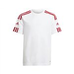 adidas Boy's Squadra 21 Jersey, White/Team Power Red, 15-16 Years