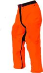 Forester Chainsaw Safety Chaps - Full Wrap Zipper - Orange (Regular (37") Fits Most 5'4" to 6' Tall)