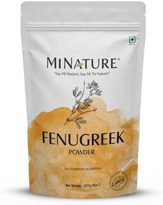 mi nature USDA CERTIFIED Organic Fenugreek Powder (TRIGONELLA FOENUM)(100% NATURAL, ORGANICALLY GROWN) (227g / (1/2 lb) / 8 ounces) - Resealable Zip Lock Pouch