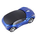 2.4G Car Shape Optical Mouse, for Mac/ME/Windows PC/Tablet Gaming Office, 1600DPI, Plug & Play(Blue)