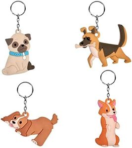 iMagitek 24 Pcs Cute Puppy Dog Keychains for Pet Dog Themed Party Favors, Birthday Party Bag Fillers, Baby Shower Return Gifts, Pet Party Supplies Decorations