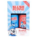 Slush Puppie Syrup Pack of 2 Flavours. Includes Iconic Blue Raspberry & Strawberry flavours. 2 x 500ml Bottles. Officially Licensed Slush Puppy Merchandise. Classic Slushy Flavours.