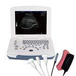 DAWEI Vet Ultrasound Machine Laptop Veterinary B-Ultra Sound Scanner with Convex Probe for Ranch Pets Cattle,Sheep,Horses,Dogs,Cats,Pigs.