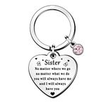 QMVMV Sister Gifts Sister Keyring for Women Girl Birthday Christmas Keychain Gift for Sister Best Friend