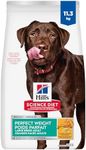 Hill's Science Diet Adult Perfect Weight Large Breed Dry Dog Food, Chicken Recipe 11.34 kg Bag