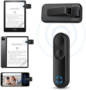 Remote Control Page Turner for Kindle Paperwhite Scribe Oasis Ipad Reading Kobo Surface Comics, Camera Video Recording Remote Triggers, Page Turner Reading Novels Accessories (Black)