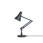 ANGLEPOISE 90 Mini Mini Desk Lamp, Steel Blue, LED Low Energy Dimming Bulb, USB Power Cable, Aluminium Shade and Arms, Anodised Satin Finish, Chrome Plated Fittings, Ideal for Small Spaces