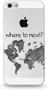 Trendario Mobile Phone Case for Apple iPhone 5 / 5S with World Map Design TPU Silicone Case