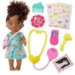 Baby Alive Better Now Bella Doll, 12-Inch Doctor Play Baby Doll, Toys for 3 Year Old Girls and Boys and Up, 9 Baby Alive Accessories, Black Hair