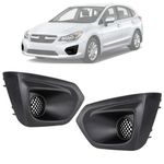 COOL STAR Fog Light Lamp Cover Bezel Front Bumper Compatible with Subaru Impreza 2012-2014 Matte Black Replaces 57731FG200 57731FG210 57731FJ000 57731FJ010 (Note:Not Fit WRX Models)