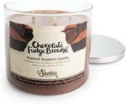 Chocolate Fudge Brownie Highly Scented Natural 3 Wick Candle, Essential Fragrance Oils, 100% Soy, Phthalate & Paraben Free, Clean Burning, 14.5 Oz.