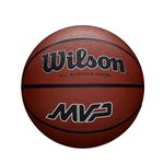 Wilson MVP Basketball, Made From Durable Rubber For All-Surface Performance, Experience Enhanced Grip & Control, Colour: Brown, Size: 6