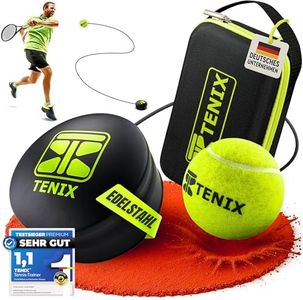 TENIX® Tennis-Trainer Set [mit Power-Grip-System] Tennis Trainingsgerät für Kinder & Erwachsene | Tennis alleine Spielen im Hof, im Park, auf dem Tennisplatz | Hole dir deinen Selbst-Trainer!