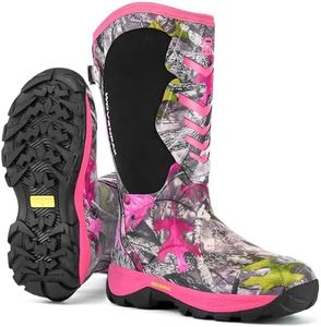 Wovenpak Rain Boots Women, Rubber Boots for Women Insulated Hunting Boots with Steel Shank, Waterproof Boots for Womens, Womens Work Boots 6mm Neoprene Rain Boots Outdoor, Size 6